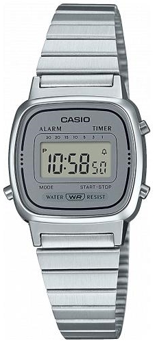 Casio Damklocka LA670WEA-7EF Collection LCD/Stål 30.3x24.6 mm - Casio