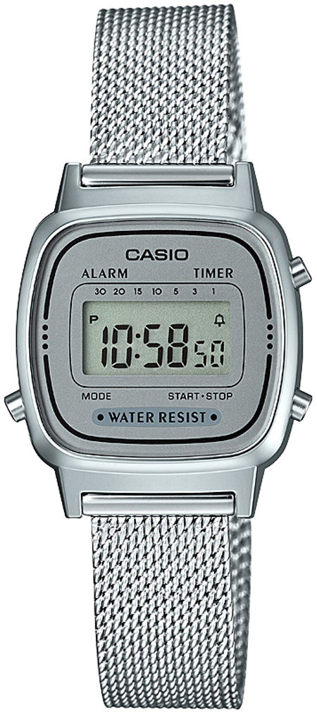 Casio LA670WEM-7EF Retro LCD/Stål - Casio