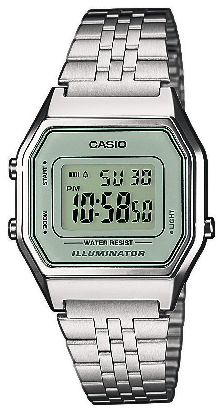 Casio Casio Collection Damklocka LA680WEA-7EF LCD/Stål 33.5x28.6 mm