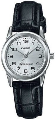 Casio Damklocka LTP-V001L-7BUDF Classic Silverfärgad/Läder Ø25 mm - Casio