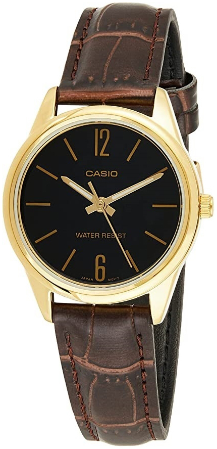 Casio Damklocka LTP-V005GL-1BUDF Classic Svart/Läder Ø28 mm - Casio