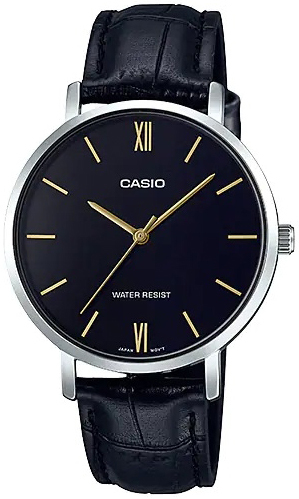 Casio Damklocka LTP-VT01L-1BUDF Classic Svart/Läder Ø34 mm - Casio