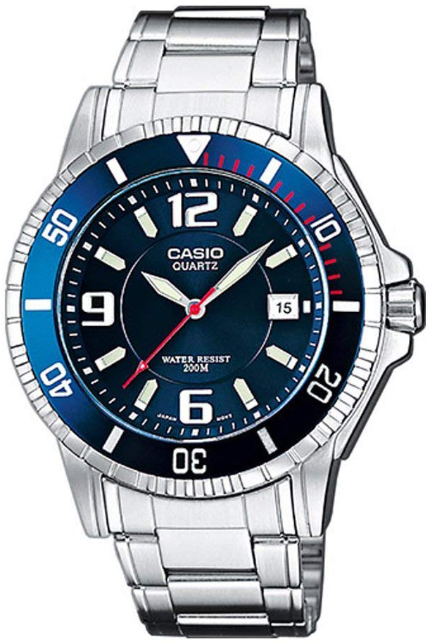 Casio Herrklocka MTD-1053D-2AVES Collection Blå/Stål Ø42.6 mm - Casio