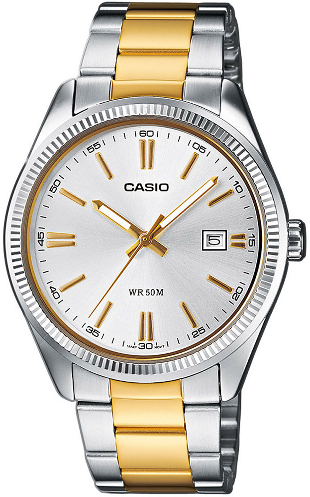 Casio Herrklocka MTP-1302PSG-7A Silverfärgad/Gulguldtonat stål Ø39 - Casio