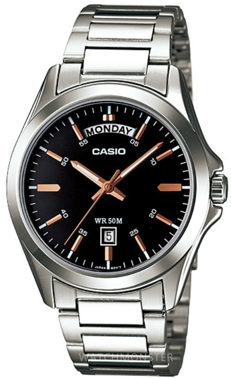 Casio Herrklocka MTP-1370D-1A2VDF Quartz Svart/Stål Ø39.8 mm - Casio