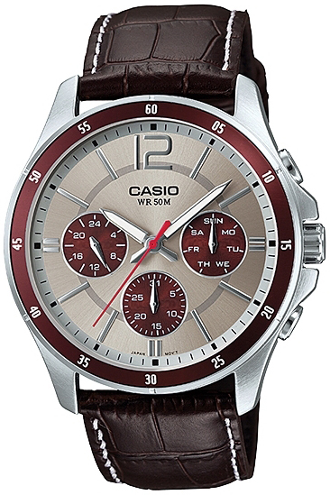 Casio Herrklocka MTP-1374L-7A1VDF Classic Läder Ø43.5 mm - Casio