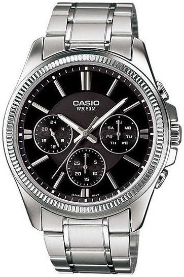 Casio Herrklocka MTP-1375D-1AVDF Classic Svart/Stål Ø42 mm - Casio