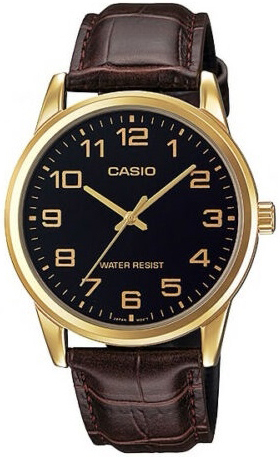 Casio Herrklocka MTP-V001GL-1BUDF Classic Svart/Läder Ø38 mm - Casio