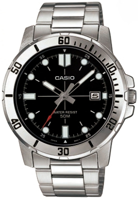 Casio Herrklocka MTP-VD01D-1E2VUDF Classic Svart/Stål Ø45 mm