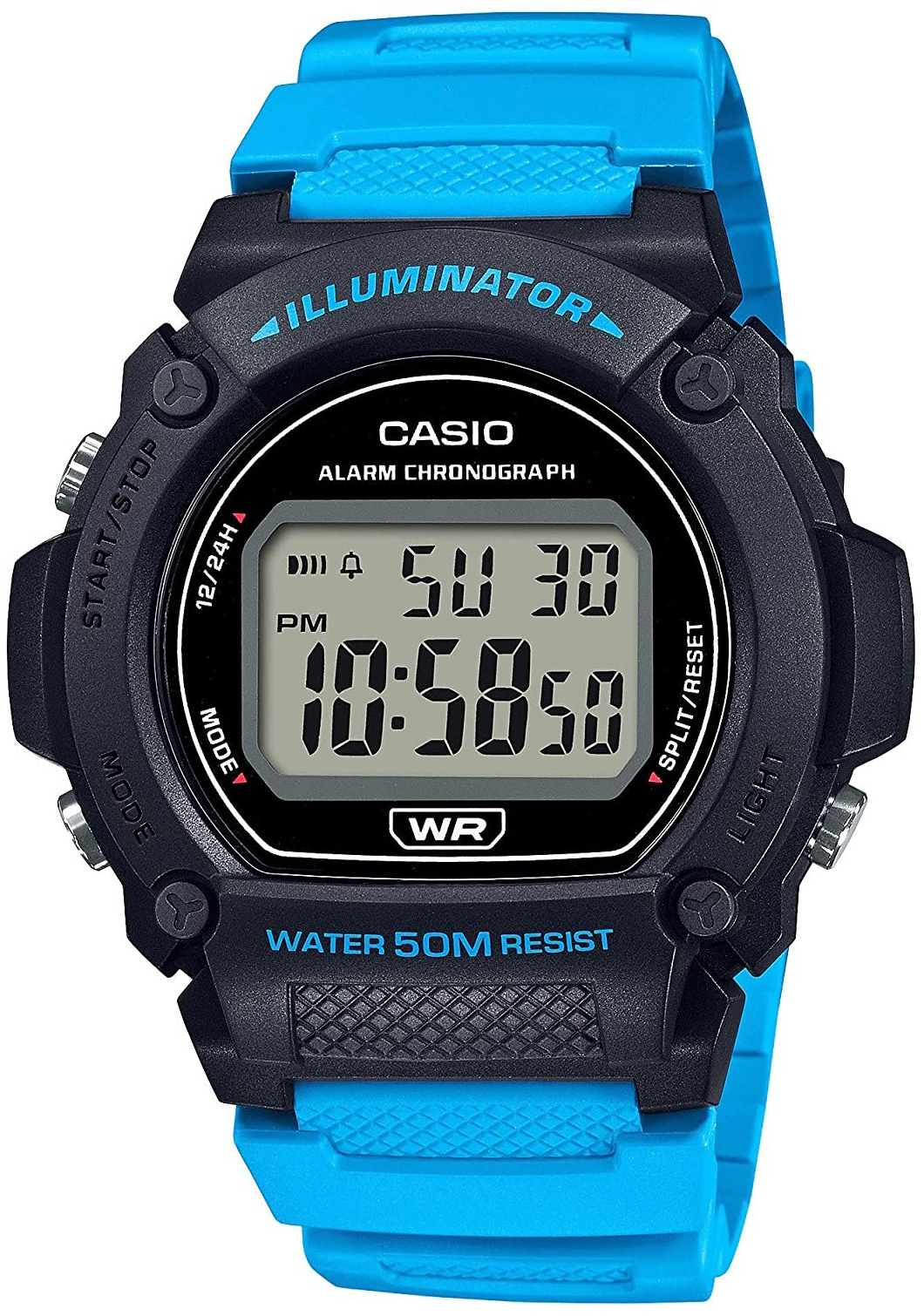 Casio Herrklocka W-219H-2A2VDF Classic LCD/Resinplast &Oslash;47 mm