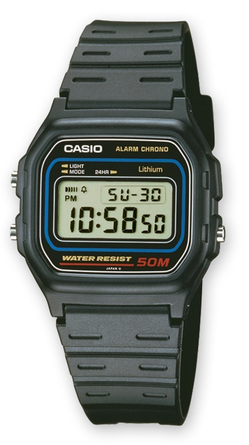 Casio Herrklocka W-59-1VQES Collection LCD/Resinplast 37.1x33.6 mm - Casio