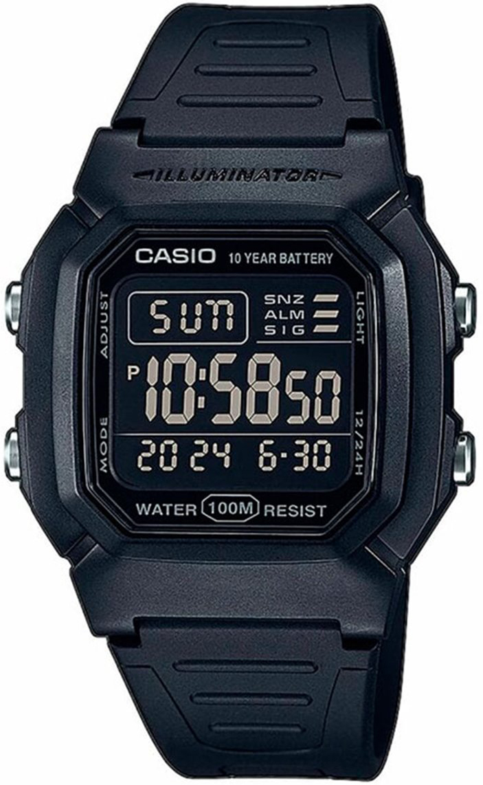 Casio Herrklocka W-800H-1BVES LCD/Resinplast - Casio