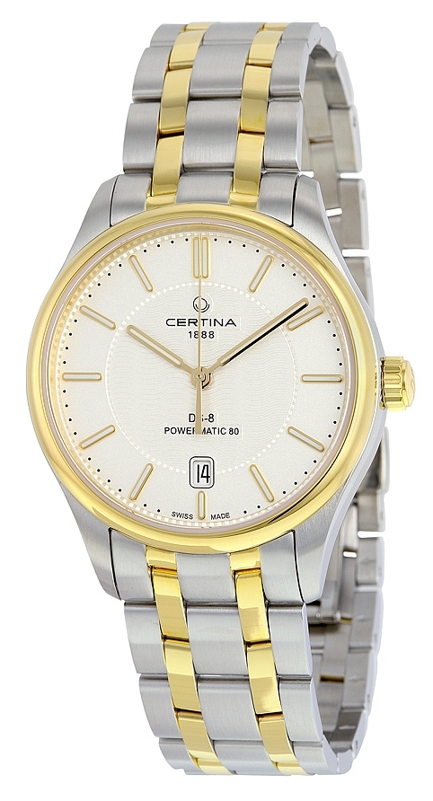 Certina Herrklocka C033.407.22.031.00 DS 8 Silverf&auml;rgad/Gulguldtonat