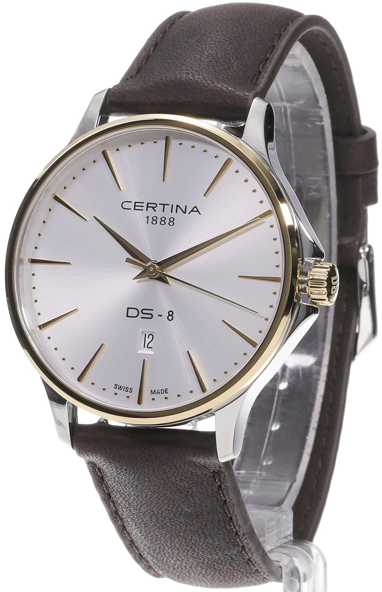 Certina Herrklocka C045.410.26.031.00 Ds 8 Silverfärgad/Läder Ø40 - Certina