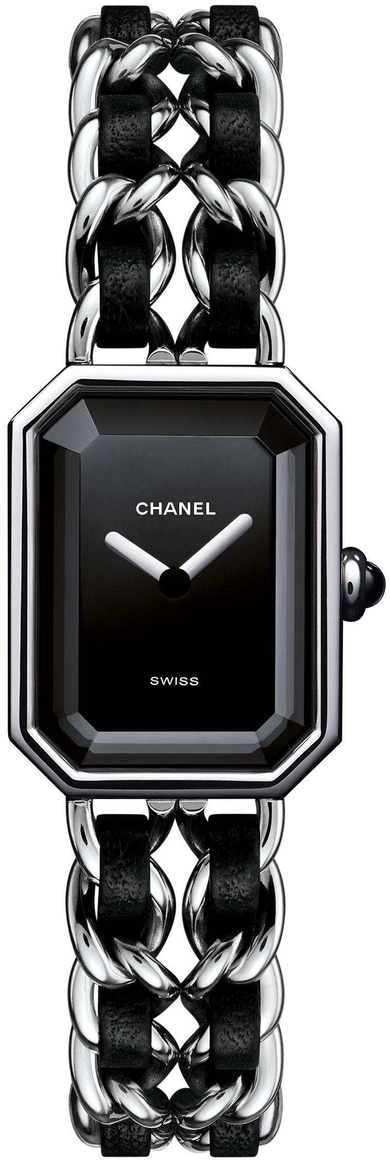 Chanel Premiere Damklocka H0451 Svart/Stål 15x19.5 mm