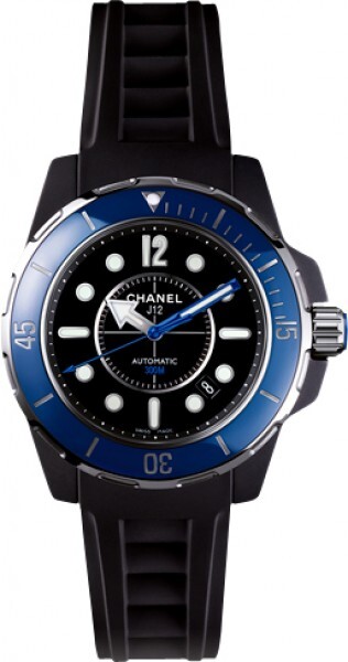 Chanel H2559 J12 Marine Svart/Gummi Ø42 mm - Chanel