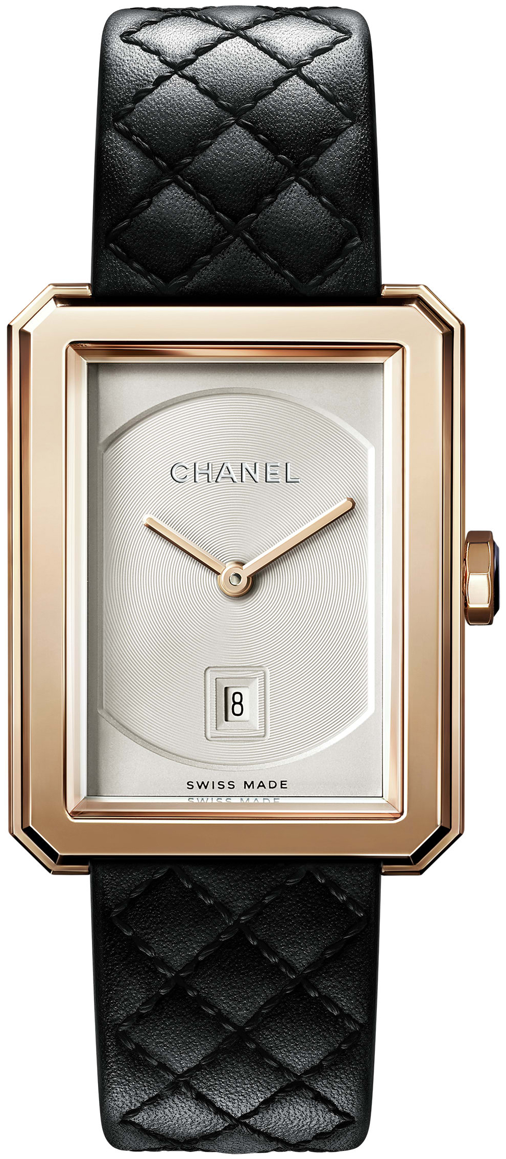 Chanel Damklocka H6588 Boy-Friend Silverfärgad/Läder