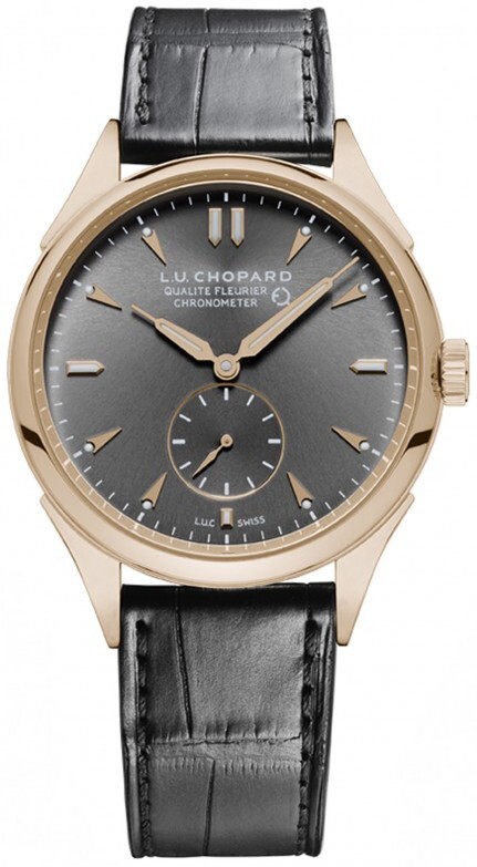 Chopard Herrklocka 161896-5003 L.U.C Grå/Läder Ø39 mm - Chopard