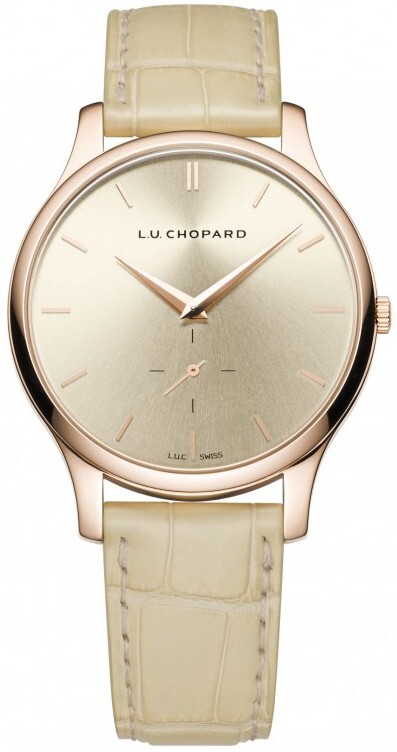 Chopard Herrklocka 161920-5005 L.U.C Champagnefärgad/Läder Ø39.5 mm - Chopard