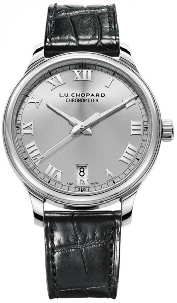 Chopard L.U.C 1937 Classic Herrklocka 168544-3002 Silverfärgad/Läder