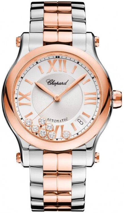 Chopard Damklocka 278559-6002 Happy Sport Silverfärgad/Stål Ø36 mm - Chopard