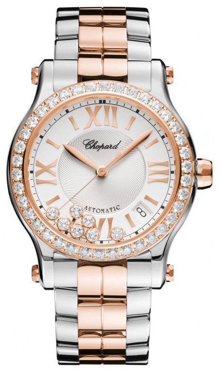 Chopard Damklocka 278559-6004 Happy Sport Silverfärgad/18 karat - Chopard