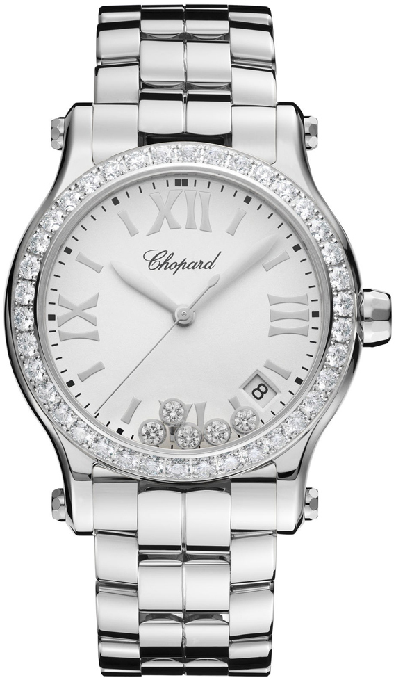 Chopard Damklocka 278582-3004 Happy Sport Vit/Stål Ø36 mm - Chopard