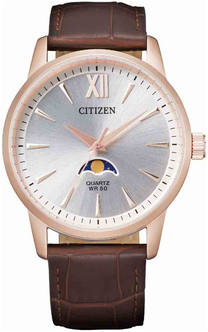 Citizen Herrklocka AK5003-05A Elegance Silverf&auml;rgad/L&auml;der &Oslash;42 mm