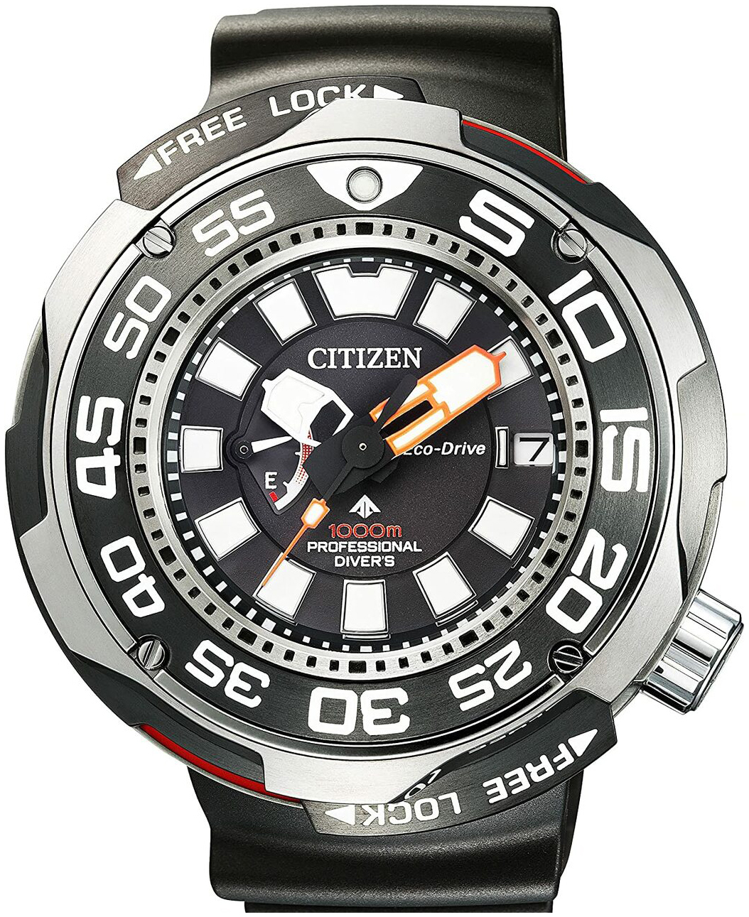 Citizen Herrklocka BN7020-09E Professional Diver Svart/Gummi Ø52 mm - Citizen