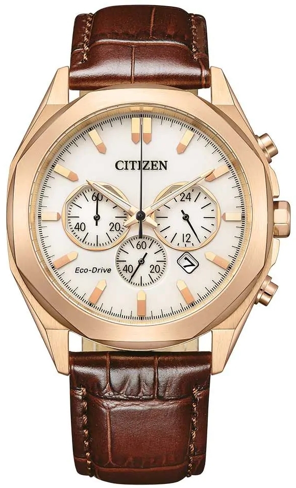 Citizen Herrklocka CA4593-15A Eco Drive Vit/Läder Ø41 mm - Citizen