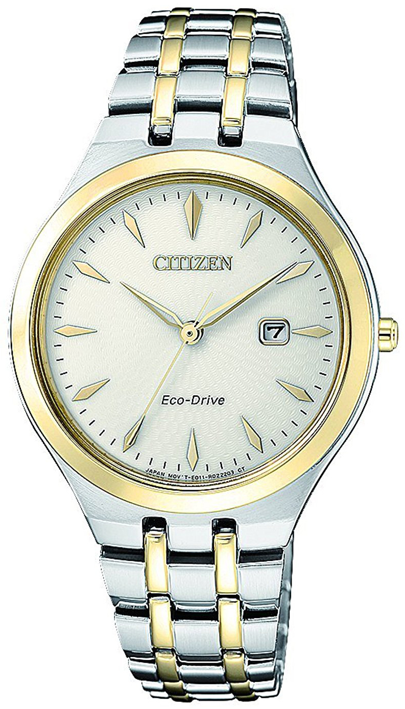 Citizen Damklocka EW2494-89B Elegance Antikvit/Gulguldtonat stål - Citizen