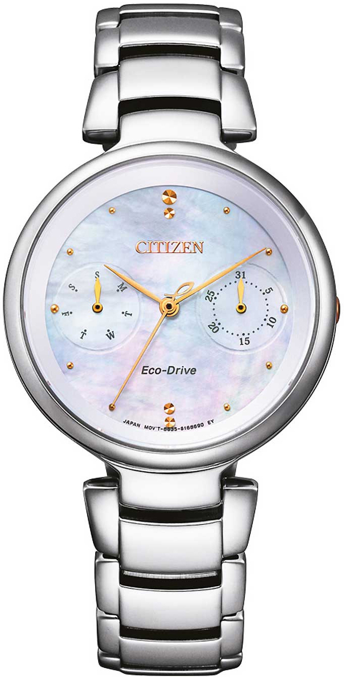 Citizen Damklocka FD1106-81D Elegance Vit/Gulguldtonat stål Ø31 mm - Citizen