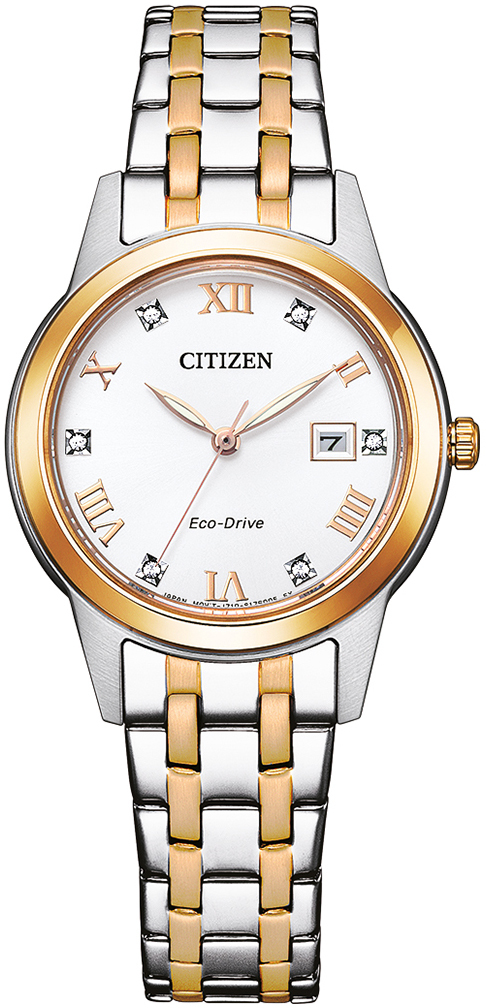 Citizen Damklocka FE1246-85A Elegance Vit/Roséguldstonat stål - Citizen