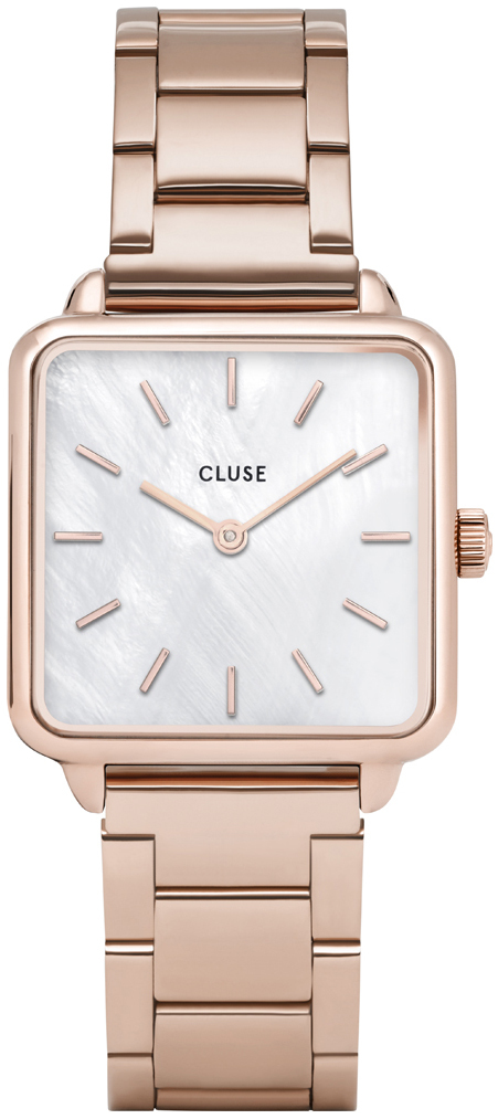 Cluse Damklocka CL60027S La Tetragone Vit/Roséguldstonat stål - Cluse