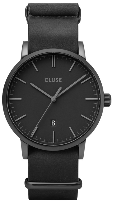 Cluse Damklocka CW0101501010 Aravis Svart/Läder Ø40 mm - Cluse