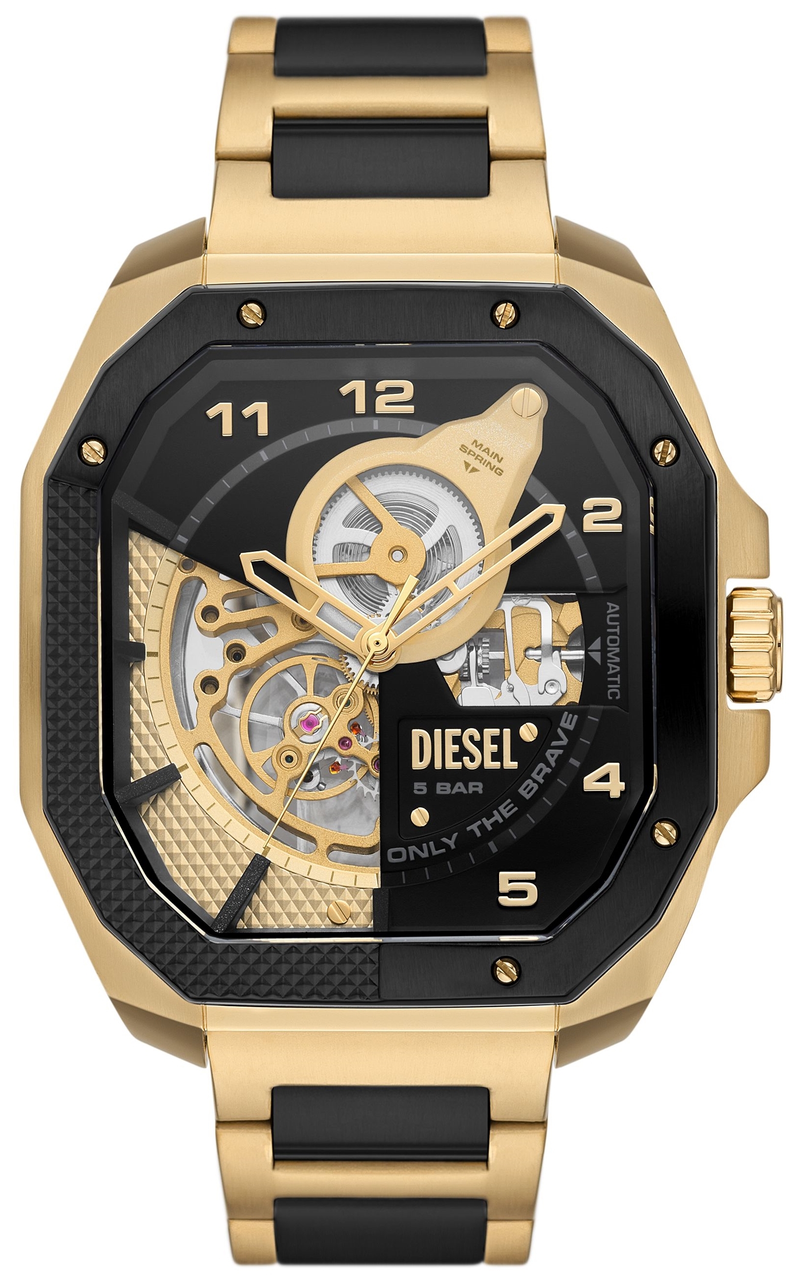 Diesel Herrklocka DZ7471 Flayed Flerf&auml;rgad/Guldtonat st&aring;l &Oslash;47 mm