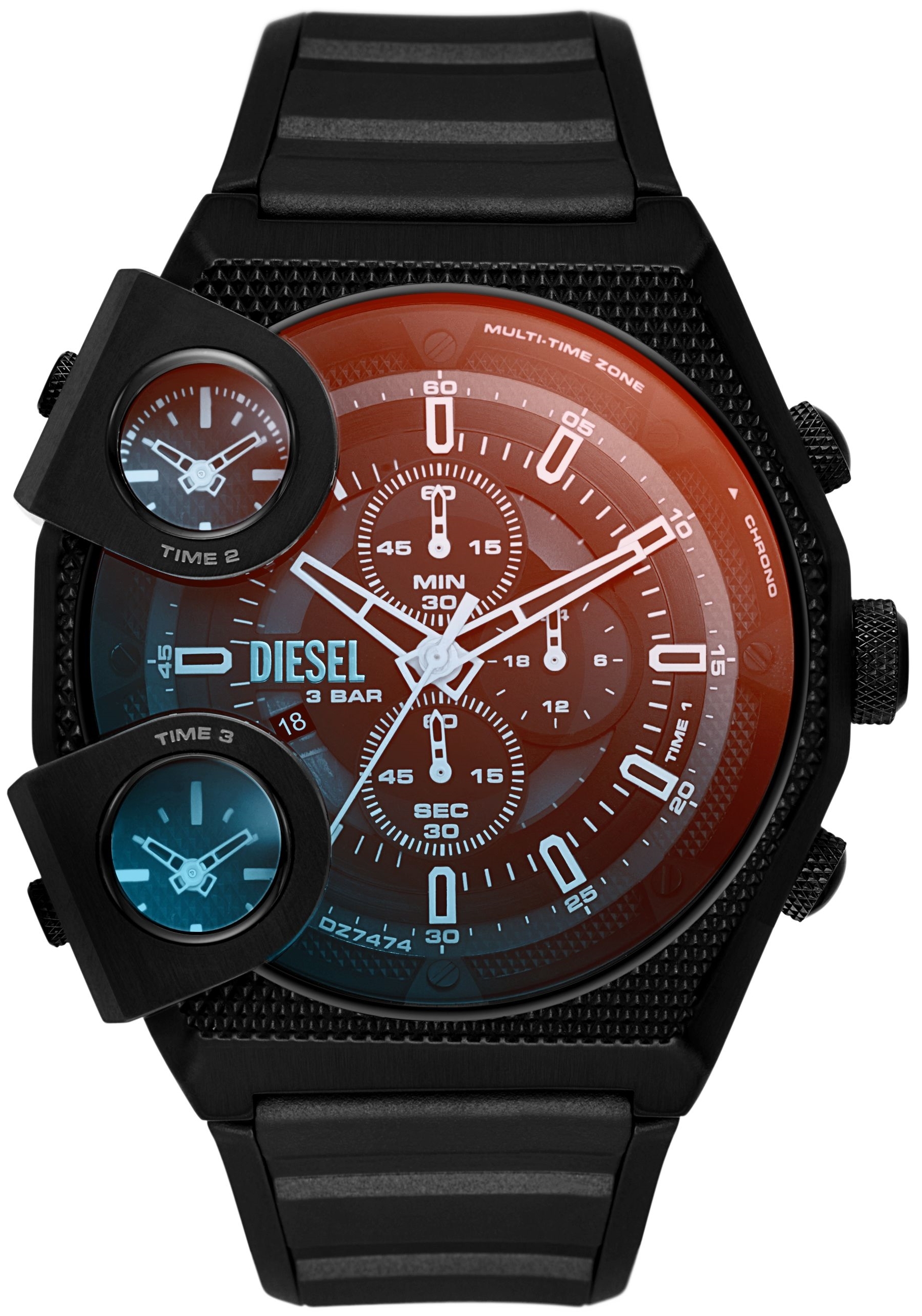 Diesel Herrklocka DZ7474 Sideshow Flerfärgad/Gummi Ø51 mm - Diesel