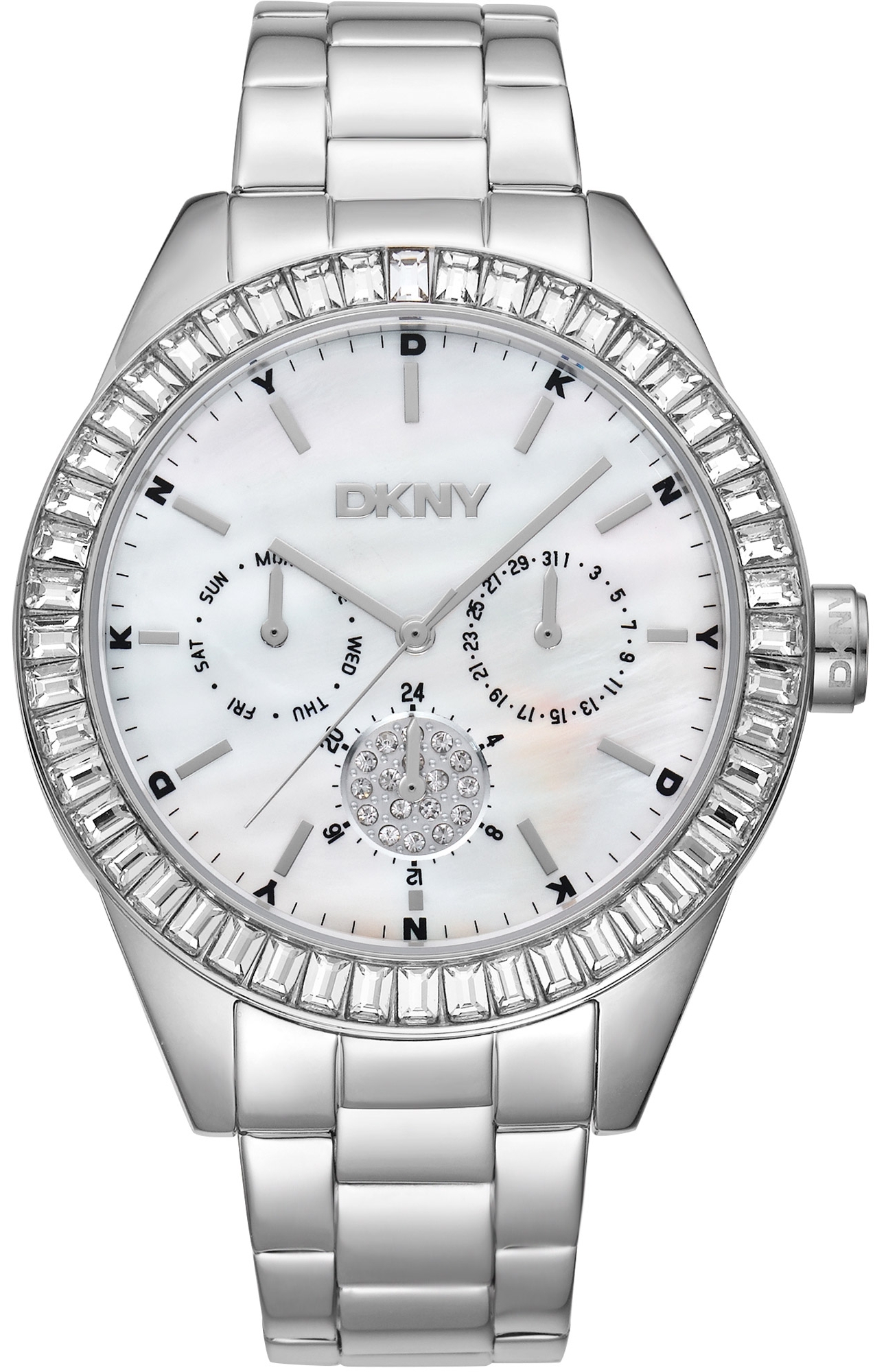 DKNY Damklocka DK1L027M0015 Nolita Multi Glitz Vit/Stål Ø40 mm