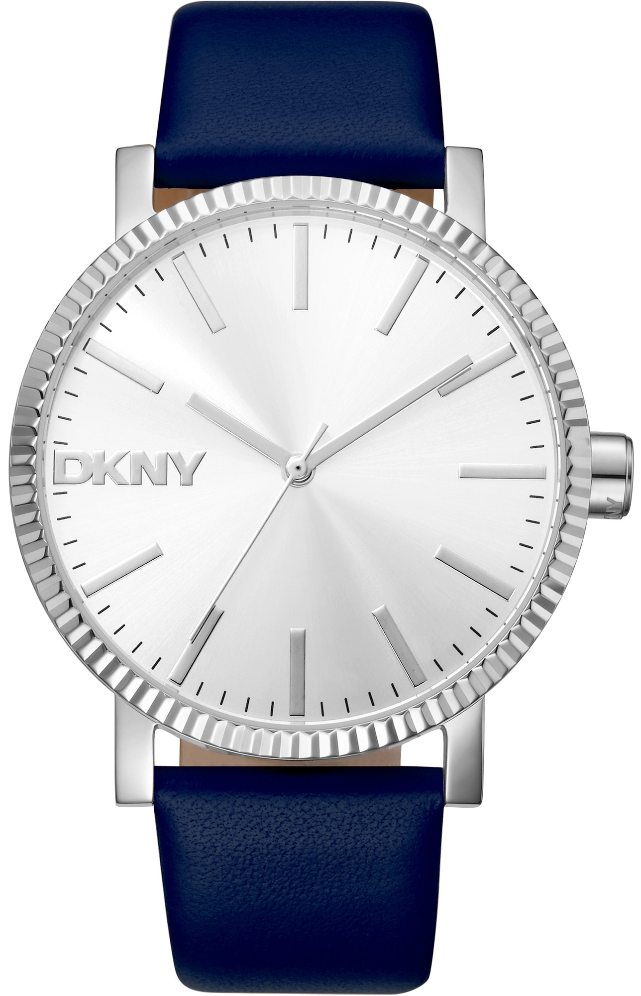 DKNY Damklocka DK1L034L0015 Soho Maxi Silverf&auml;rgad/L&auml;der &Oslash;40 mm