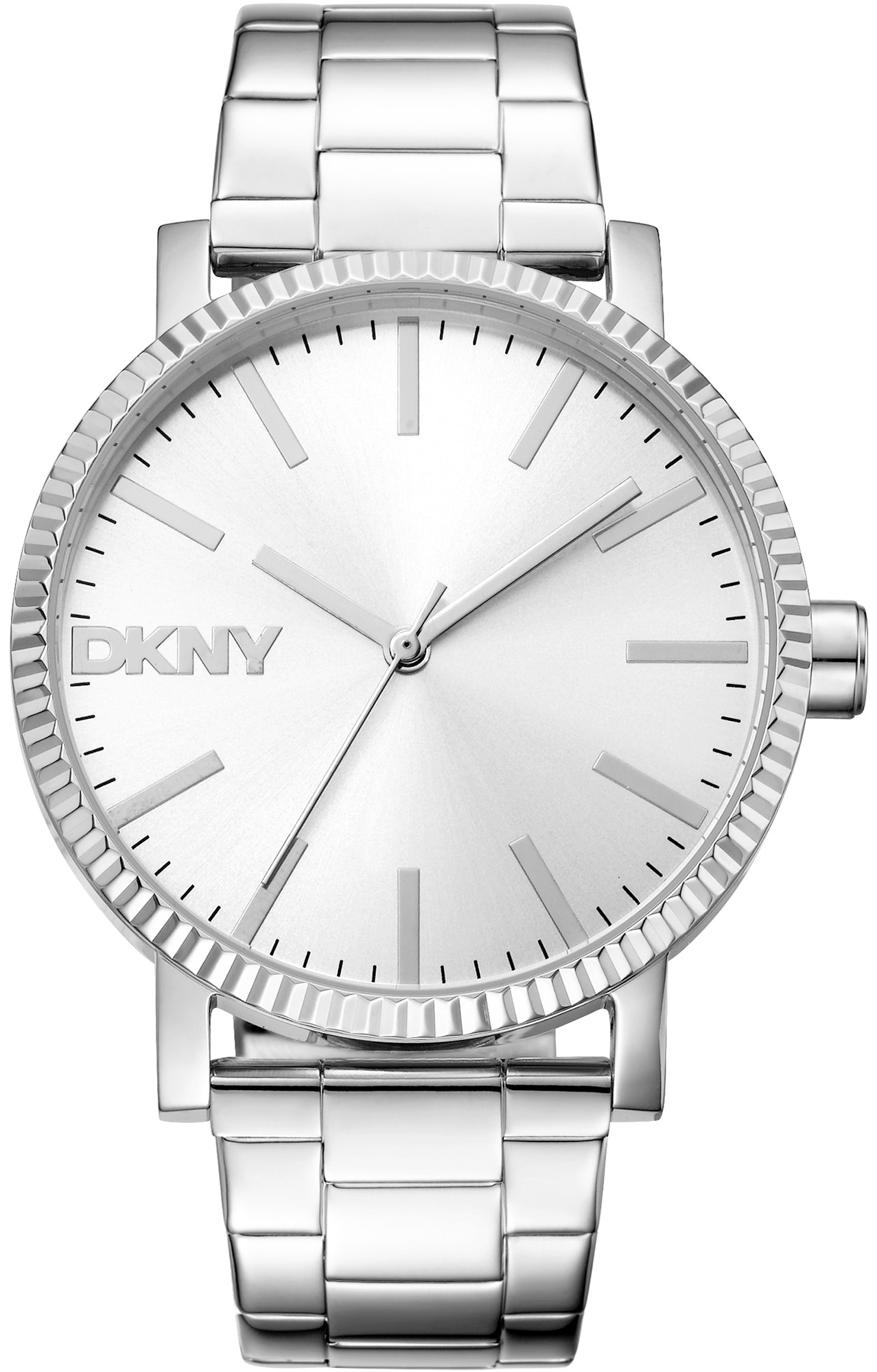 DKNY Damklocka DK1L034M0035 Soho Maxi Silverfärgad/Stål Ø40 mm - DKNY