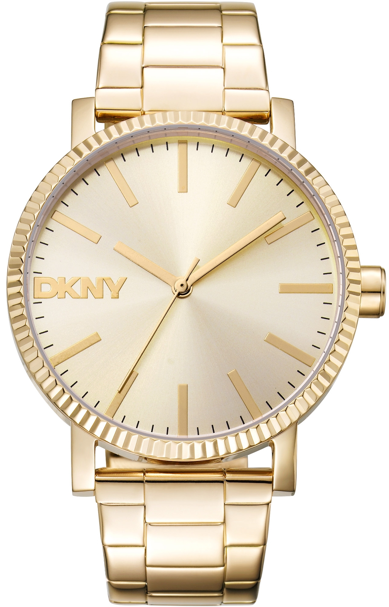 DKNY Damklocka DK1L034M0045 Soho Maxi Guldtonad/Guldtonat stål Ø40 - DKNY