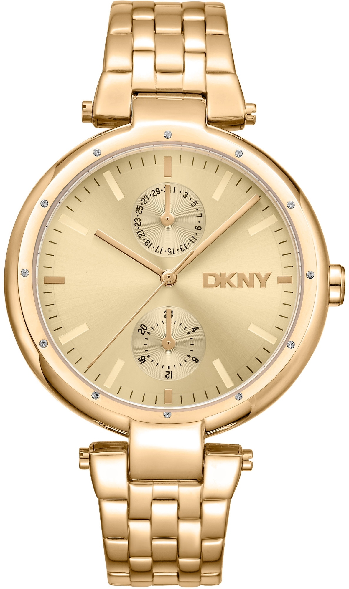 DKNY Damklocka DK1L066M0065 Downtown Multi Guldtonad/Guldtonat stål