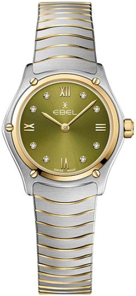 Ebel Damklocka 1216441A Classic Grön/18 karat gult guld Ø24 mm - Ebel