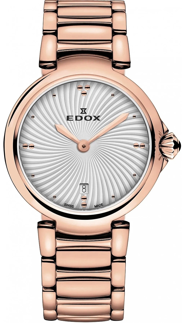 Edox Damklocka 57002-37RM-AIR LaPassion Silverfärgad/Roséguldstonat - Edox