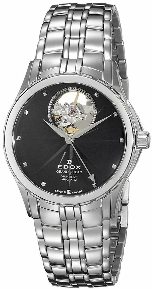 Edox Damklocka 85013-3-NIN Grand Ocean Svart/Stål Ø33 mm - Edox