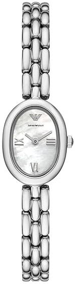 Emporio Armani Damklocka AR11720 Vit/St&aring;l &Oslash;24 mm