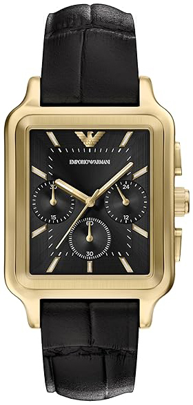 Emporio Armani Herrklocka AR11753 Svart/L&auml;der