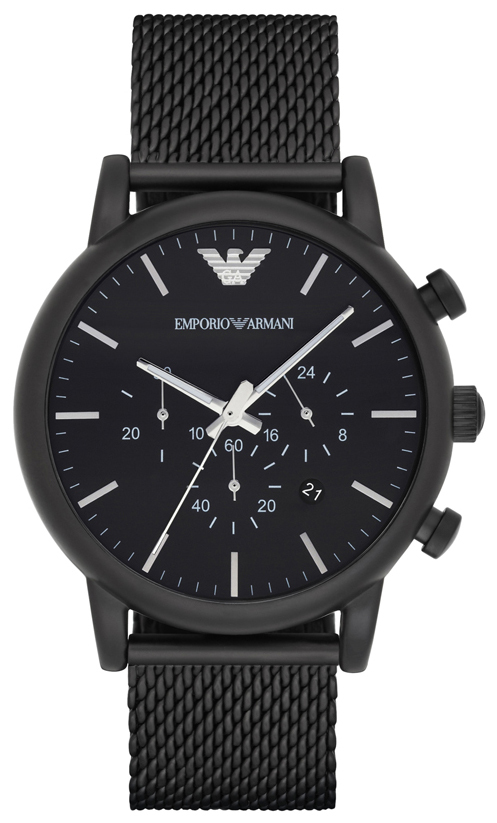 Emporio Armani Herrklocka AR1968 Dress Svart/St&aring;l &Oslash;46 mm