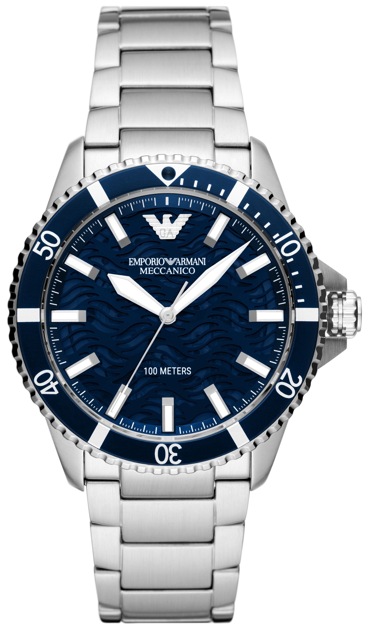 Emporio Armani Herrklocka AR60059 Diver Bl&aring;/St&aring;l &Oslash;42 mm