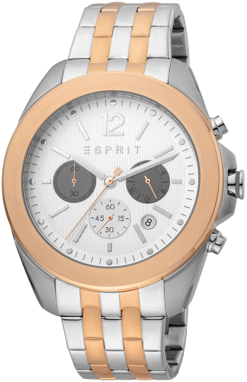 Esprit Herrklocka ES1G159M0095 Field Silverfärgad/Roséguldstonat - Esprit